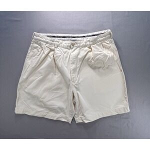 Polo Golf Pleated Shorts Cream Colored‎ Men's 38 Has Flaw